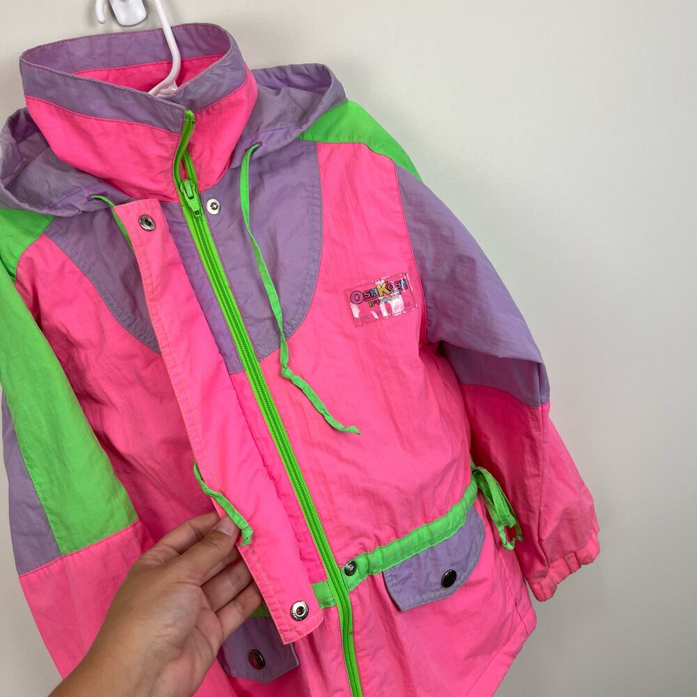 Vintage OshKosh B/gosh Girls Windbreaker Jacket 6 - Picture 2 of 15